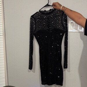 Elegant Black Beaded Dress from Windsor